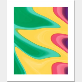 Colorful abstract creative liquid flowing Posters and Art